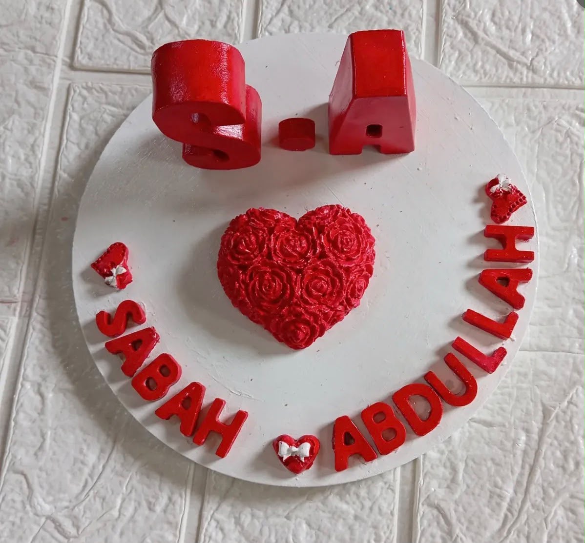 Sabah & Abdullah Couple Name Tray